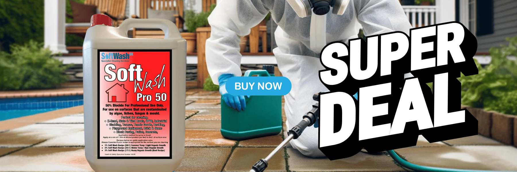Soft Wash Pro 50 Biocide 50% DDAC