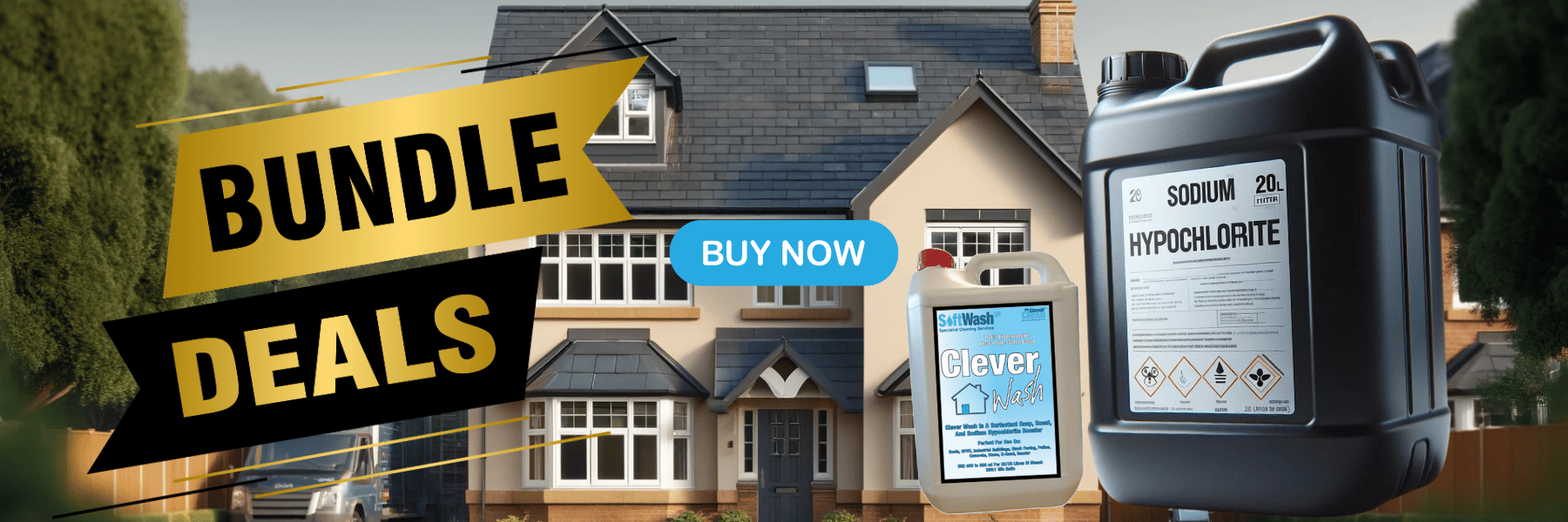 Sodium Hypochlorite for Softwash Exterior Cleaning