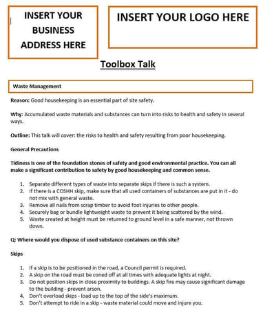 Waste Management Template