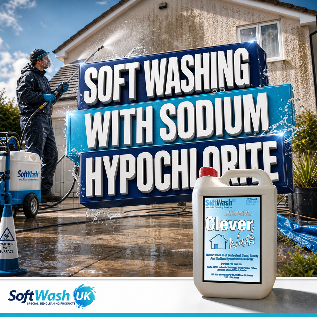 Soft Washing with Sodium Hypochlorite: A Comprehensive Guide