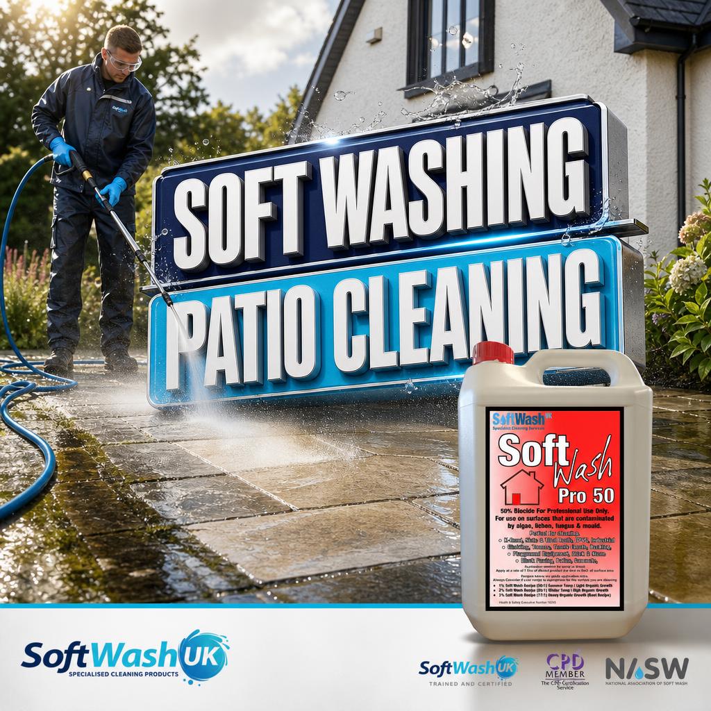 How to Soft Wash Your Patio: Safe Algae & Lichen Removal Guide