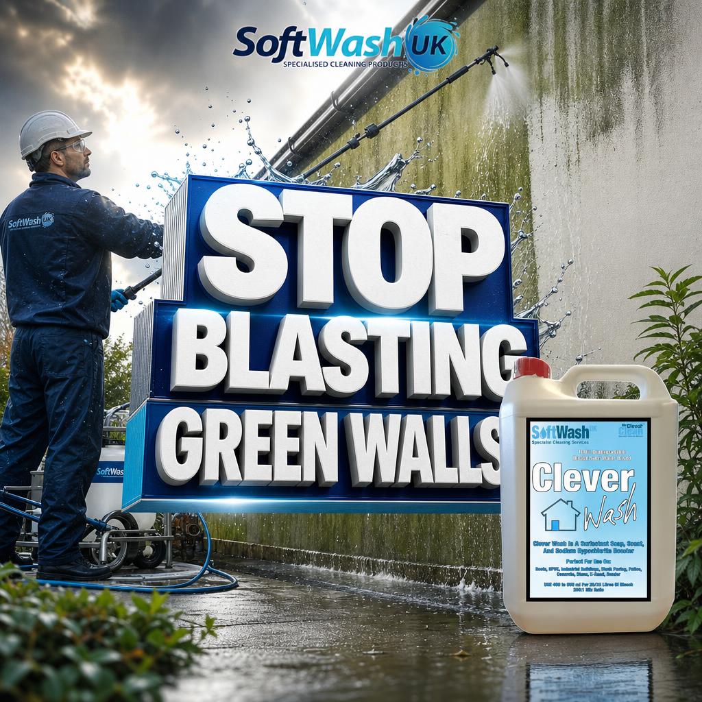 Remove Algae From Exterior Walls: Softwashing Guide