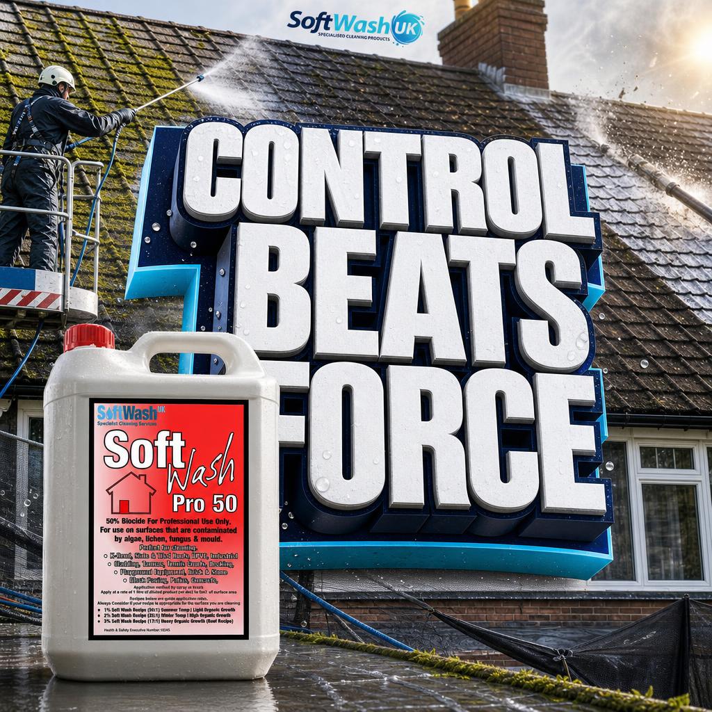 Softwashing vs Pressure Washing Roof Tiles: UK Guide