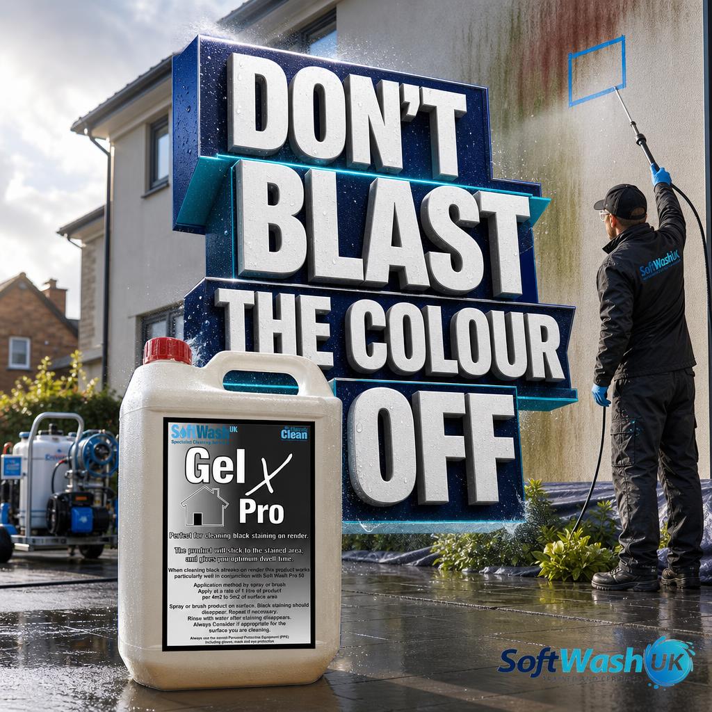 How to Clean Coloured Render Safely