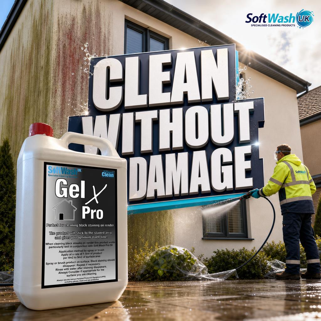 How to Clean Coloured Render Safely