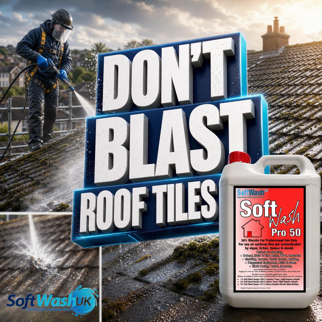 Softwashing vs Pressure Washing Roof Tiles: Best Method