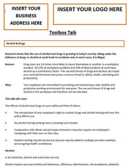 Alcohol and Drugs Template