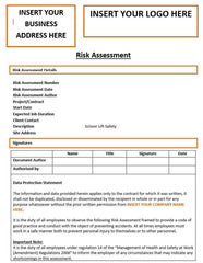 Scissor Lift Safety Risk Assessment Template